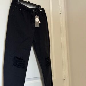 Brand New Black denim Mom Jeans